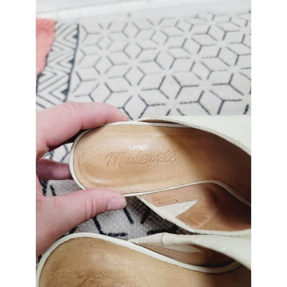 MADEWELL THE HARPER MULE IN VINTAGE CREAM LEATHER, SZ 6 - Picture 7 of 14